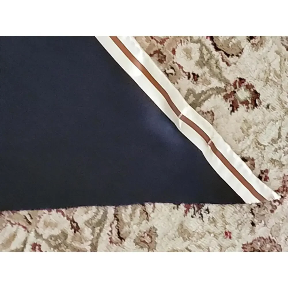 RARE MARNI H&M SILK HEAD SCARF TRIANGULAR Navy/ivory Signed 30